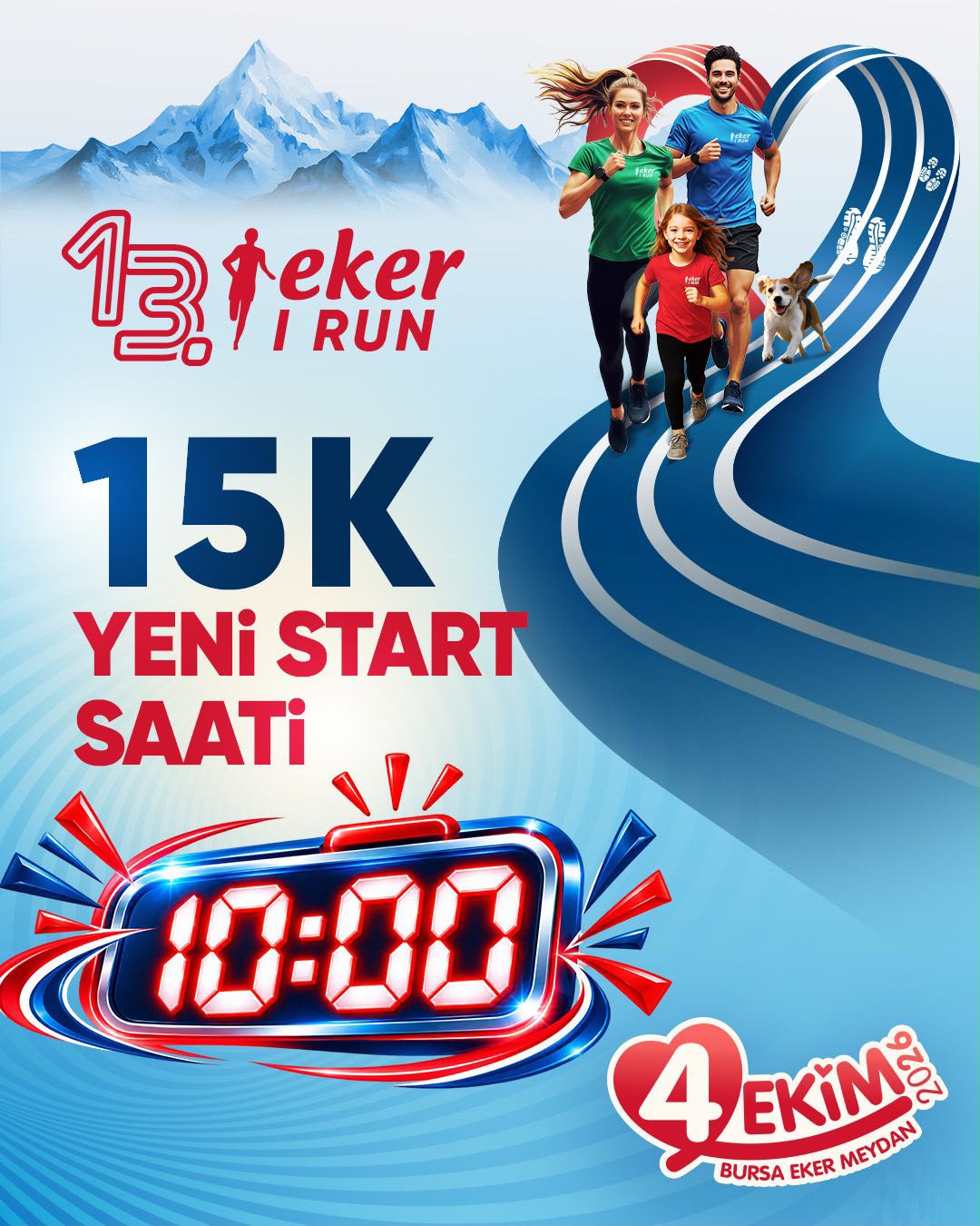 15K Yol Koşusu Başlangıç Saati Güncellendi